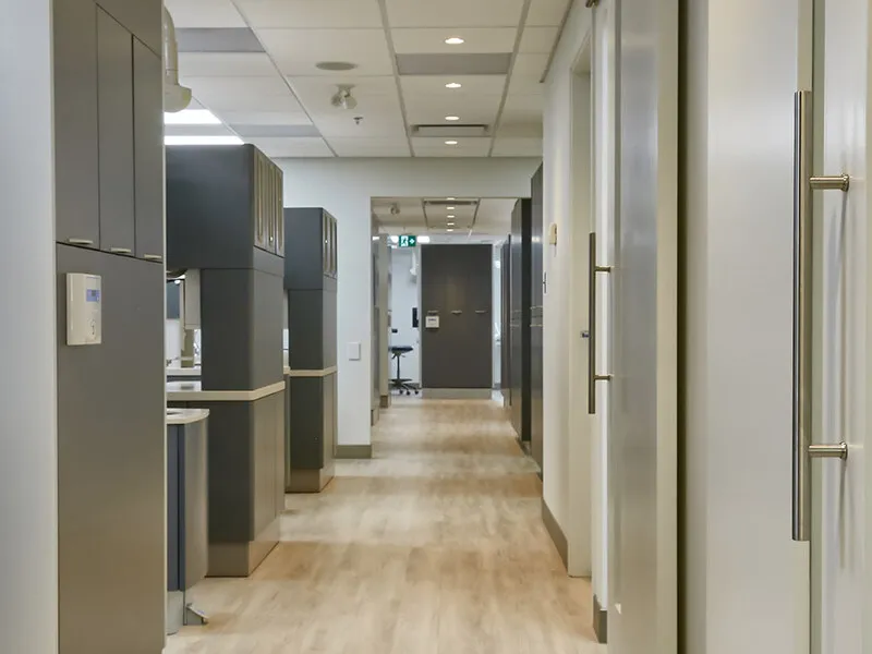 The main hallway at Pasqua South Dental.